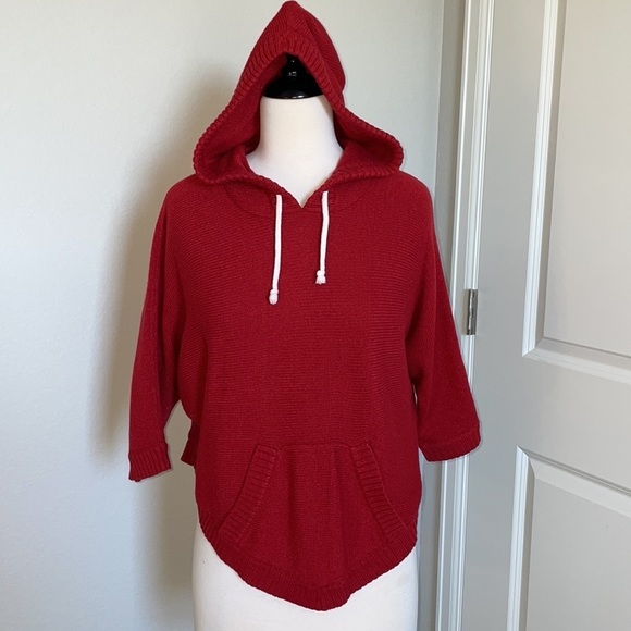 H&M DIVIDED hooded poncho 3/4 sleeve sweater in women’s size 2 - Picture 6 of 10